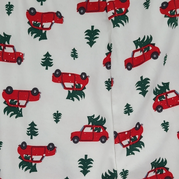 White Leggings with Red Car and Tree Print - Picture 4 of 4